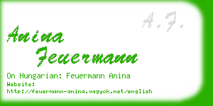 anina feuermann business card